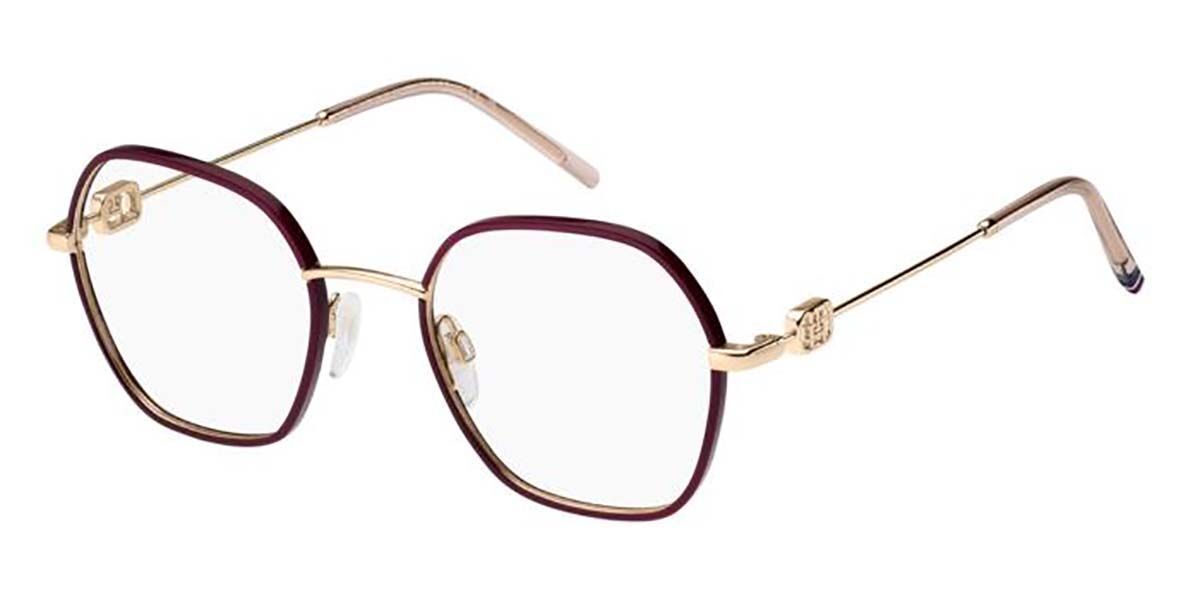 Photos - Glasses & Contact Lenses Tommy Hilfiger TH 2153 NOA Women's Eyeglasses Burgundy Size 50  - Blue Light Block Available (Frame Only)