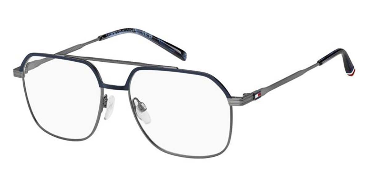 Photos - Glasses & Contact Lenses Tommy Hilfiger TH 2194 5UV Men's Eyeglasses Grey Size 56  - Blue Light Block Available (Frame Only)