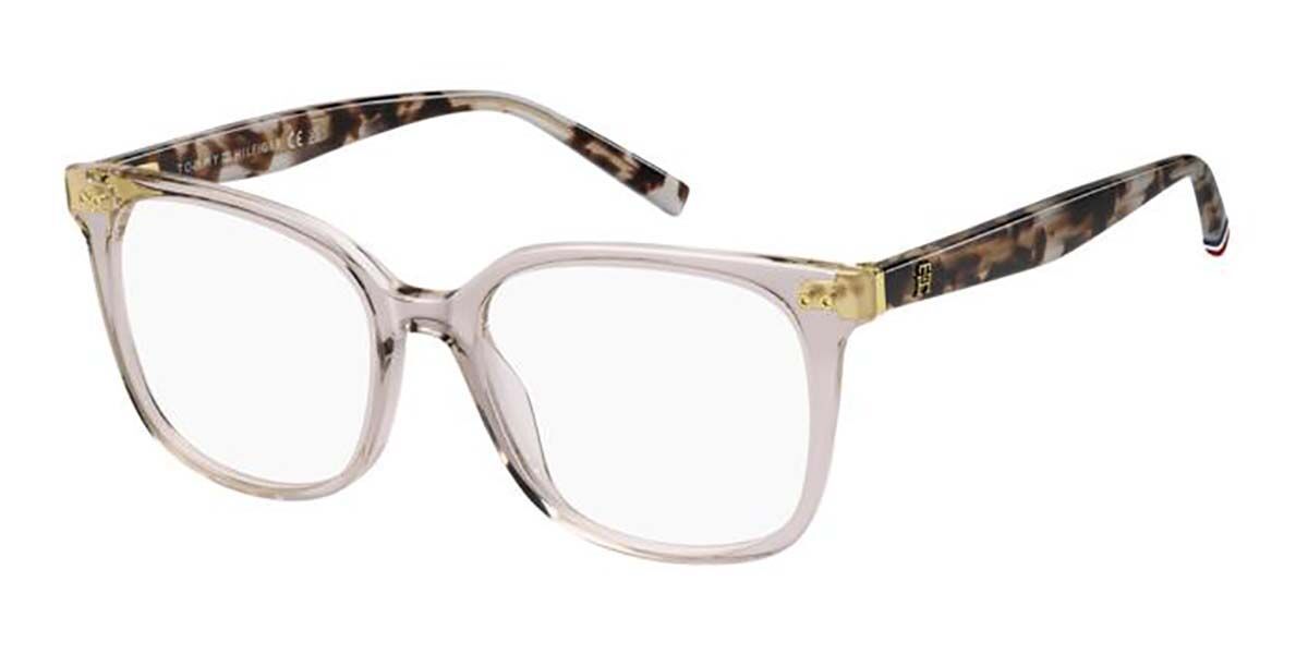 Photos - Glasses & Contact Lenses Tommy Hilfiger TH 2214 35J Women's Eyeglasses Pink Size 52  - Blue Light Block Available (Frame Only)