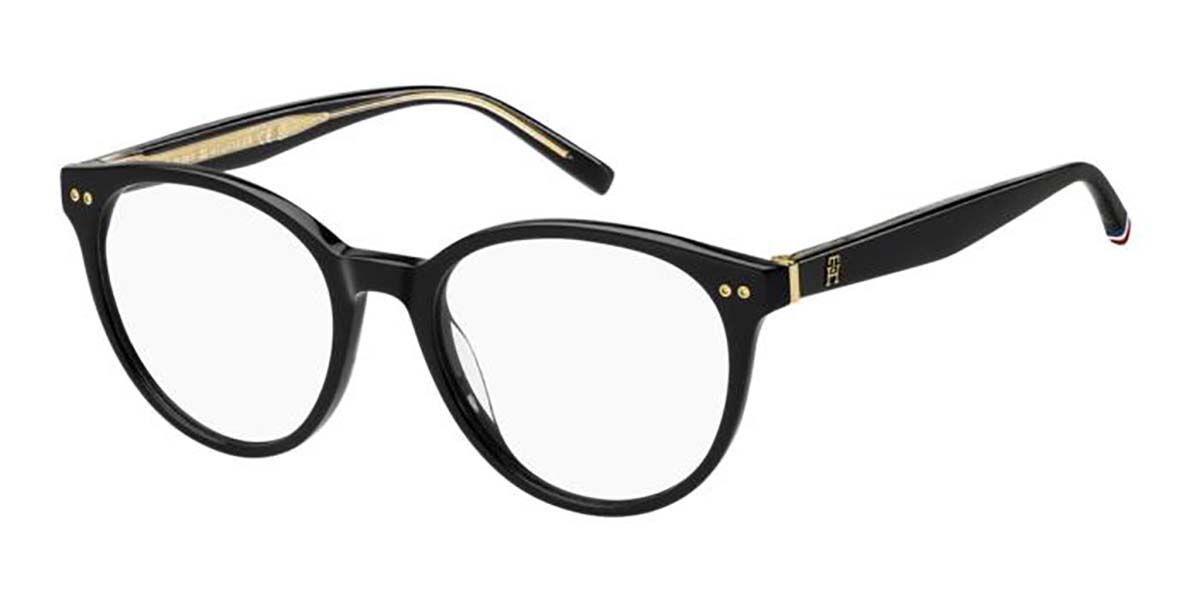 Photos - Glasses & Contact Lenses Tommy Hilfiger TH 2215 807 Women's Eyeglasses Black Size 52  - Blue Light Block Available (Frame Only)