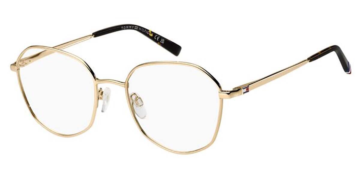 Photos - Glasses & Contact Lenses Tommy Hilfiger TH 2221 000 Women's Eyeglasses Gold Size 52  - Blue Light Block Available (Frame Only)