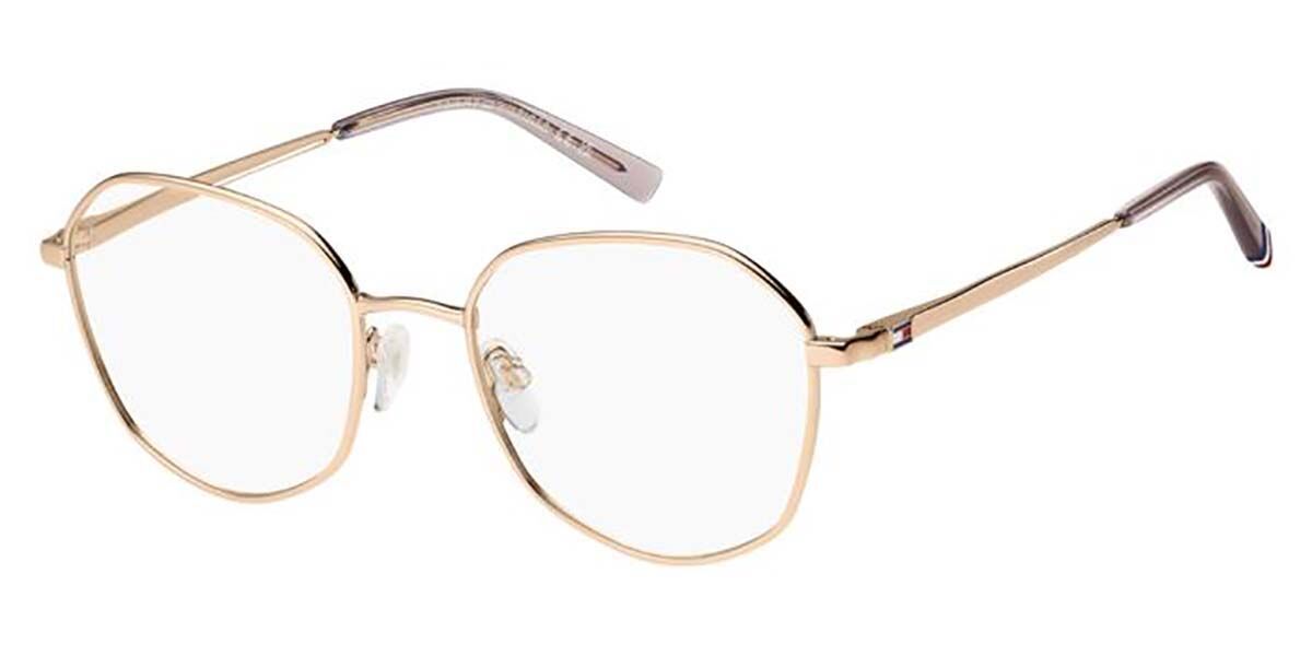 Photos - Glasses & Contact Lenses Tommy Hilfiger TH 2221 DDB Women's Eyeglasses Gold Size 52  - Blue Light Block Available (Frame Only)