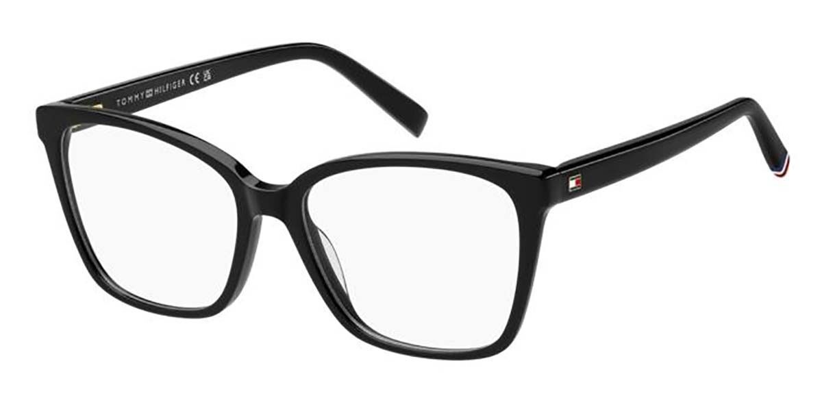 Photos - Glasses & Contact Lenses Tommy Hilfiger TH 2227 807 Women's Eyeglasses Black Size 54  - Blue Light Block Available (Frame Only)