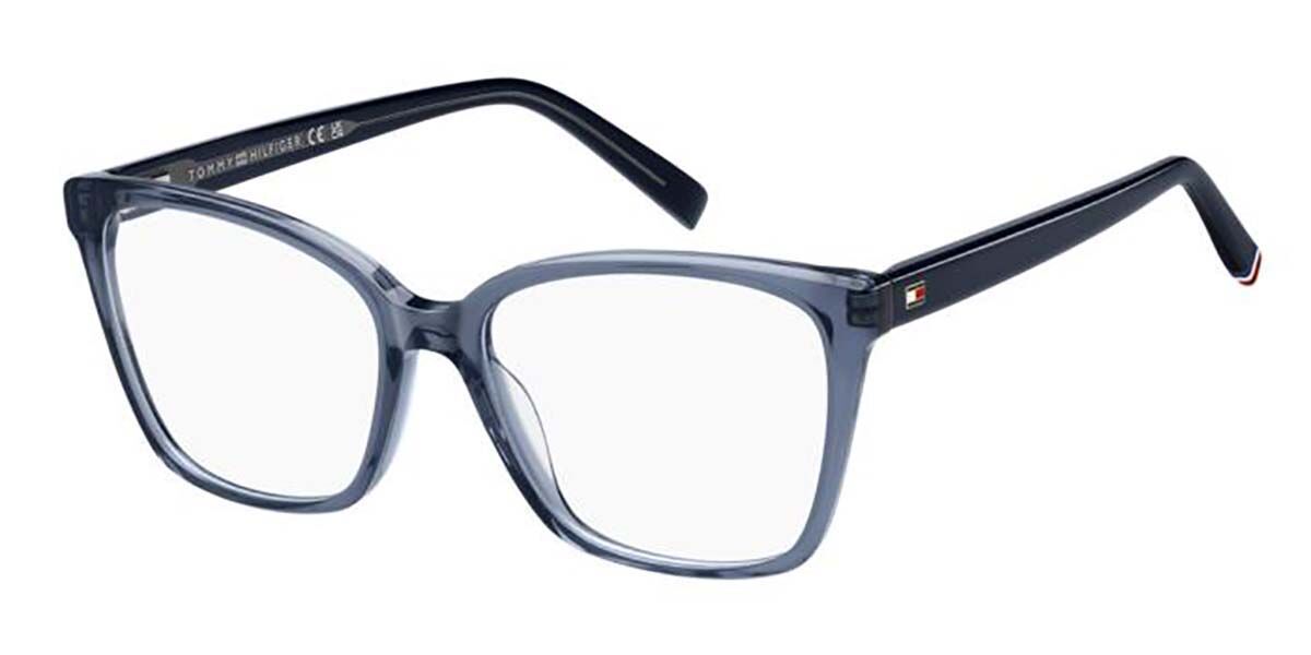 Photos - Glasses & Contact Lenses Tommy Hilfiger TH 2227 PJP Women's Eyeglasses Blue Size 54  - Blue Light Block Available (Frame Only)