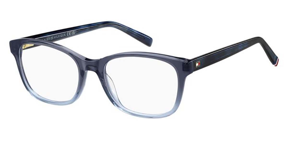 Photos - Glasses & Contact Lenses Tommy Hilfiger TH 2229 WTA Women's Eyeglasses Blue Size 52  - Blue Light Block Available (Frame Only)