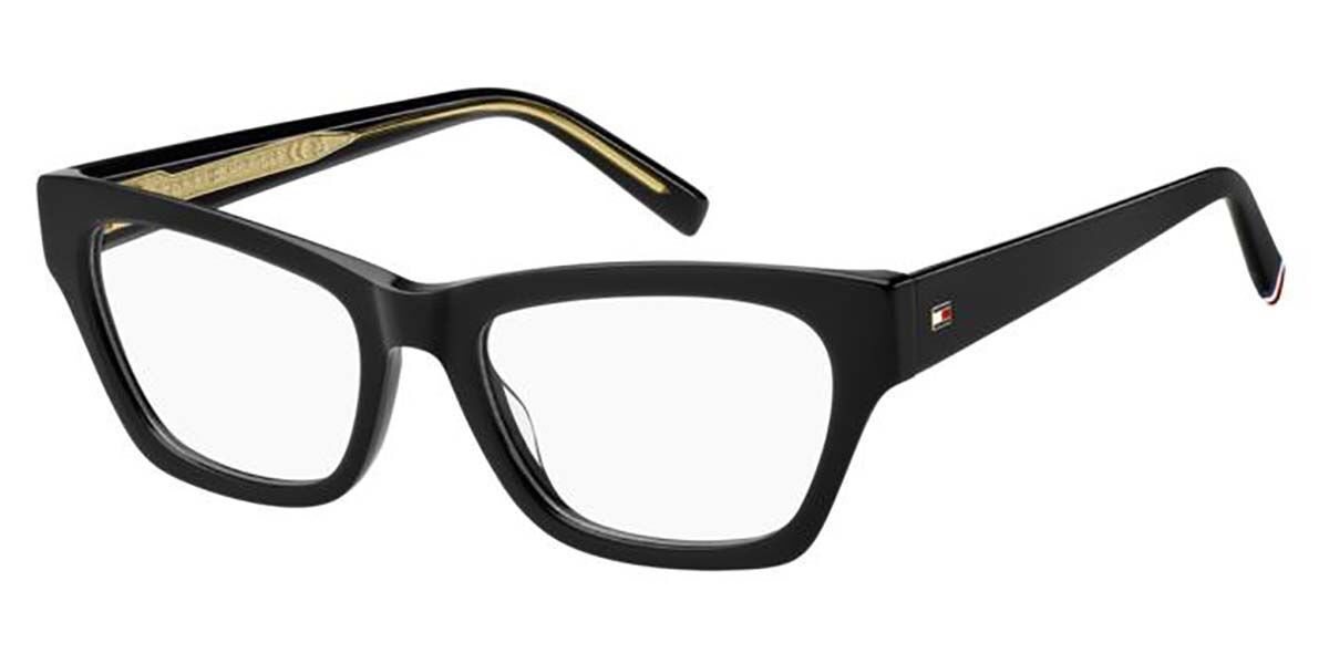 Photos - Glasses & Contact Lenses Tommy Hilfiger TH 2231 807 Women's Eyeglasses Black Size 53  - Blue Light Block Available (Frame Only)