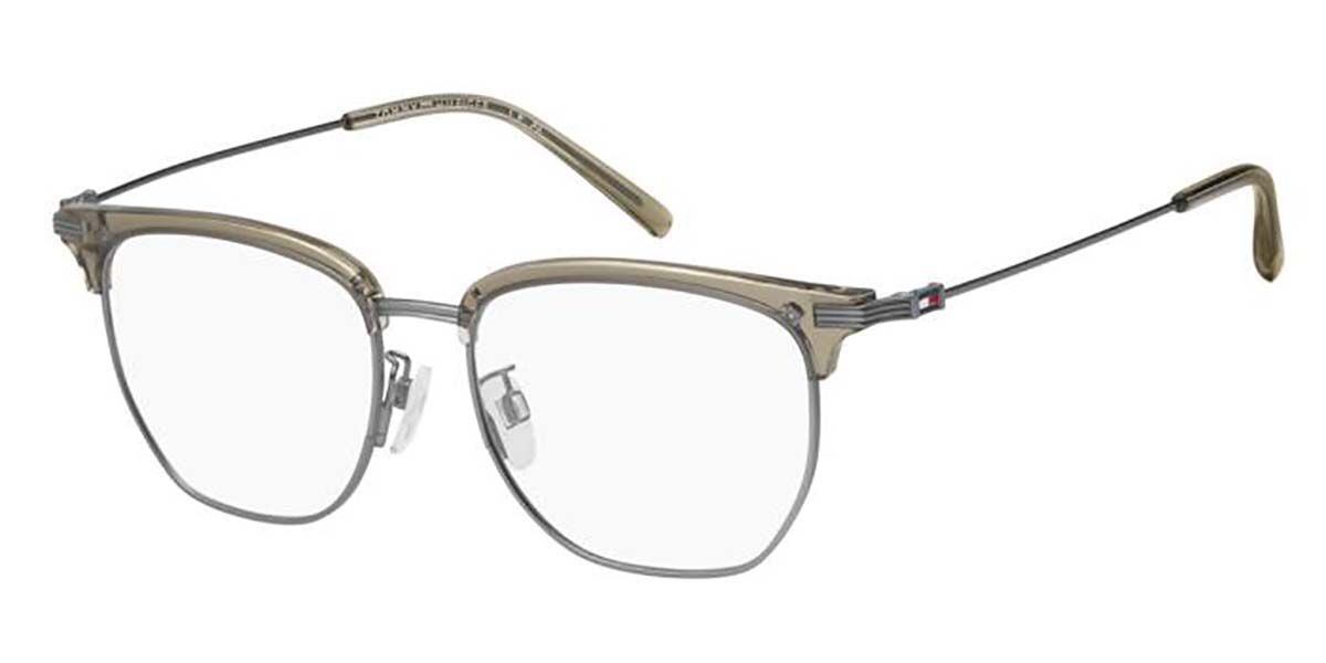 Photos - Glasses & Contact Lenses Tommy Hilfiger TH 2234/F Asian Fit 10A Men's Eyeglasses Gunmetal Size 54  - Blue Light Block Avai (Frame Only)