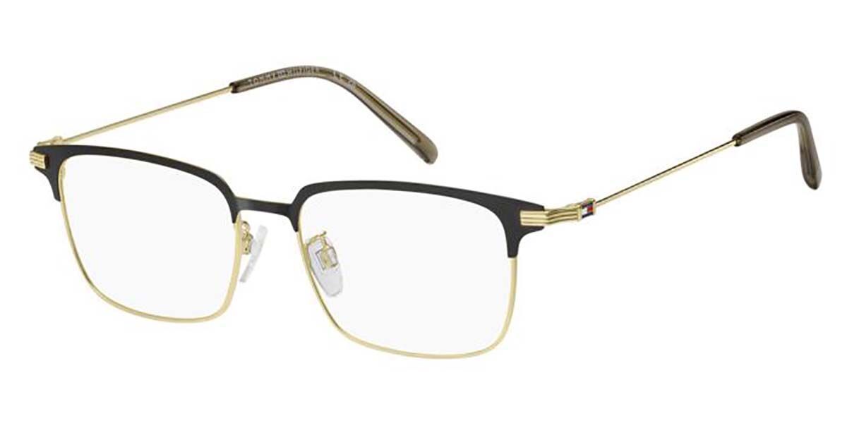 Photos - Glasses & Contact Lenses Tommy Hilfiger TH 2235/F Asian Fit 2M2 Men's Eyeglasses Gold Size 53  - Blue Light Block Availabl (Frame Only)