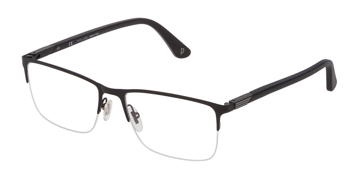 Police VPL884 AXIOM 2 0531 57 Svarta Glasögon (Endast Båge) Män