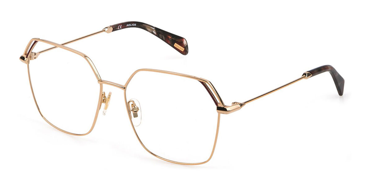 Photos - Glasses & Contact Lenses Police VPLD24 0307 Men's Eyeglasses Rose-Gold Size 55  (Frame Only)