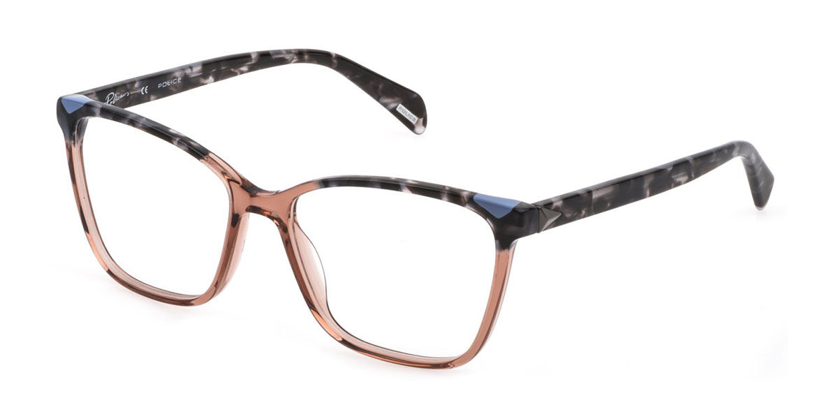 Photos - Glasses & Contact Lenses Police VPLD89L 0805 Women's Eyeglasses Brown Size 54   (Frame Only)