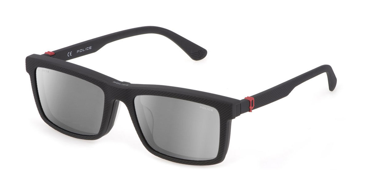 Police UPLF74 With Clip-On 1GPP Glasses Dark Grey | SmartBuyGlasses UK