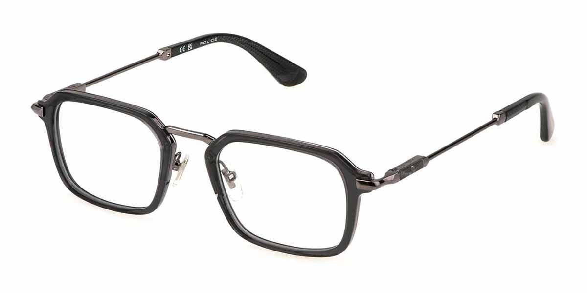 Photos - Glasses & Contact Lenses Police VPLL73 HORIZON 7 0509 Men's Eyeglasses Silver Size 50 (Frame 