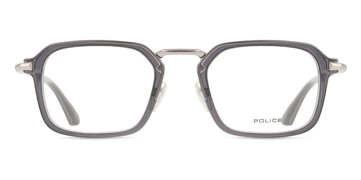 Police VPLL73 HORIZON 7 0509 50 Silvriga Glasögon (Endast Båge) Män