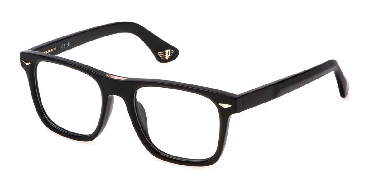 Photos - Glasses & Contact Lenses Police VPLL72E MONUMENT 4 700V Men's Eyeglasses Black Size 52 (Fram 