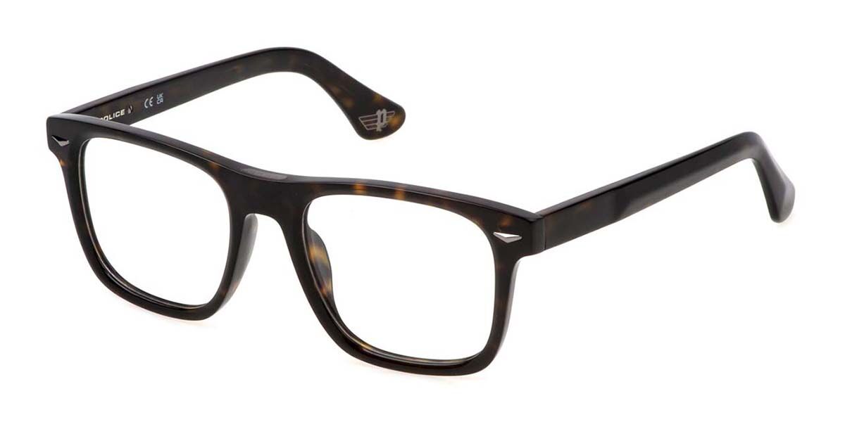 Photos - Glasses & Contact Lenses Police VPLL72E MONUMENT 4 722V Men's Eyeglasses Tortoiseshell Size 