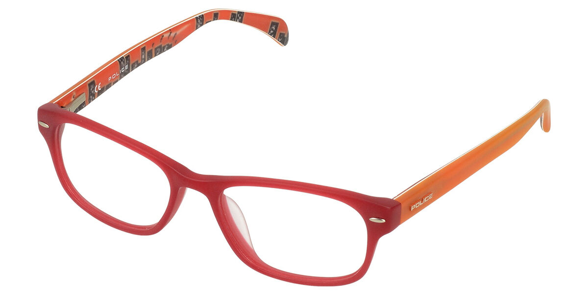 Police VK036N 9Y9M Glasses Matte Opal Red | VisionDirect Australia