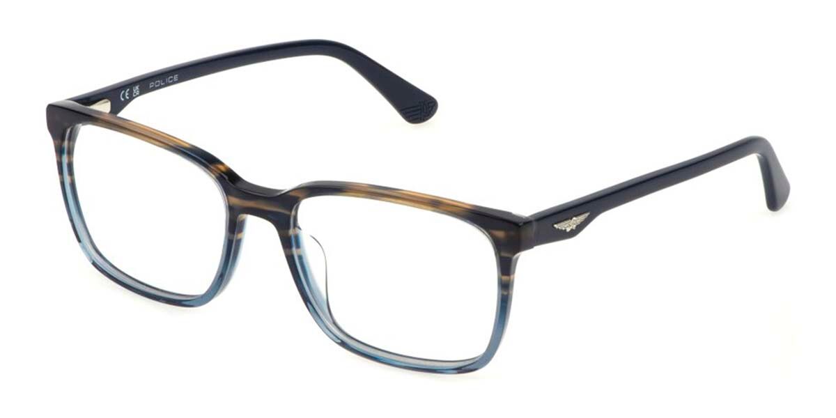 Police VPLN81 ORIGINS LITE 23 0LMB Men's Eyeglasses Brown Size 55 (Frame Only) - Blue Light Block Available