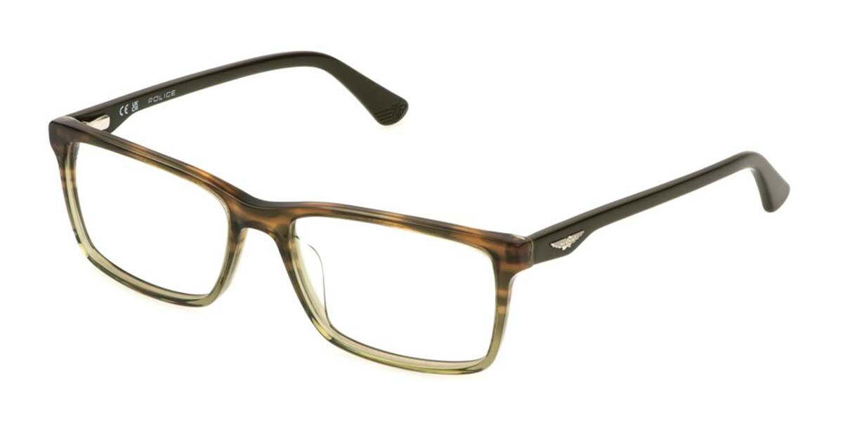 Police VPLN82 ORIGINS LITE 24 0GG6 Men's Eyeglasses Brown Size 54 (Frame Only) - Blue Light Block Available