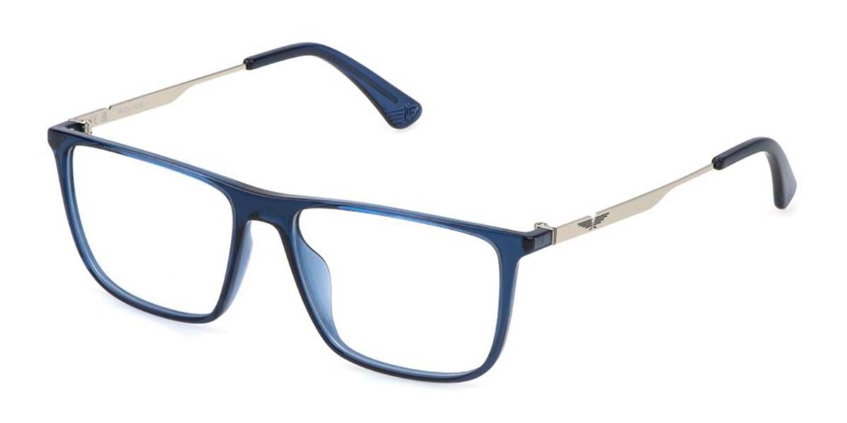 Police VPLP09 ORIGINS LITE 27 0AGQ Men's Eyeglasses Blue Size 54 (Frame Only) - Blue Light Block Available