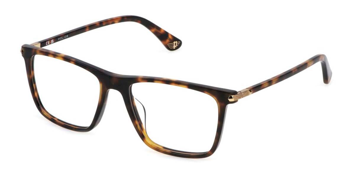 Police VPLP12 ROADIE 6 0C10 Men's Eyeglasses Tortoiseshell Size 53 - Blue Light Block Available