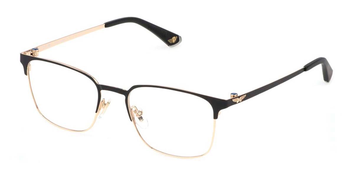 Police VPLP14 TAILWIND PRO 1 0302 Men's Eyeglasses Gold Size 52 (Frame Only) - Blue Light Block Available