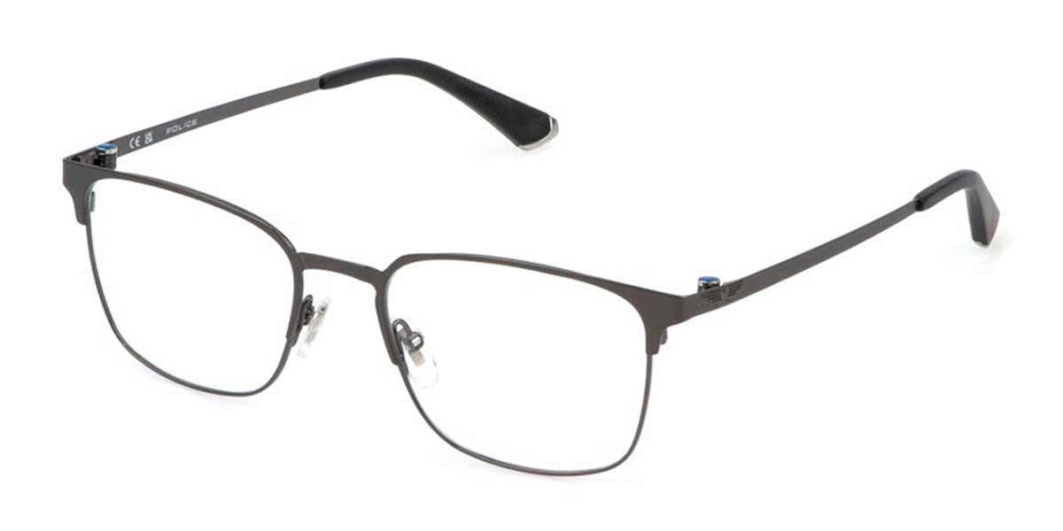 Police VPLP14 TAILWIND PRO 1 0584 Men's Eyeglasses Grey Size 52 - Blue Light Block Available