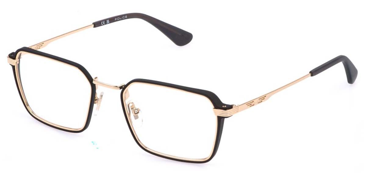 Police VPLQ71 CODE 8 0300 52 Svarta Glasögon (Endast Båge) Män