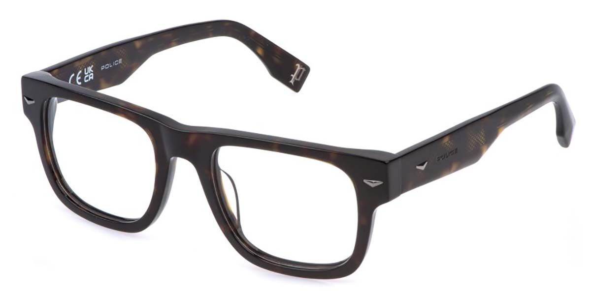 Police VPLQ72 SUPERNOVA 3 0722 52 Sköldpaddemönstradeshell Glasögon (Endast Båge) Män
