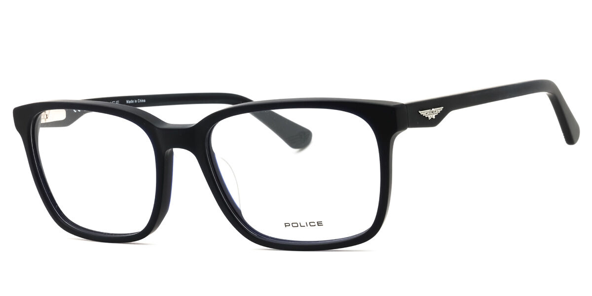 Police VPLN81 3LWM Rectangle Matte Dark Navy Blue Eyeglasses | Vision ...