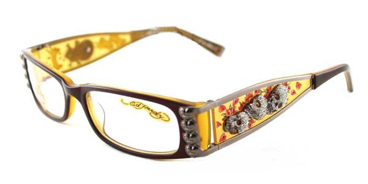 Ed Hardy Eho 712 Amb Eyeglasses In Brown Smartbuyglasses Usa