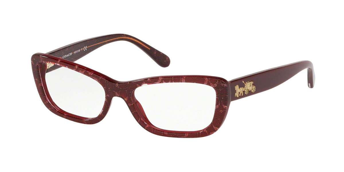 Coach HC6135 5545 Glasses Burgundy Glitter | VisionDirect Australia
