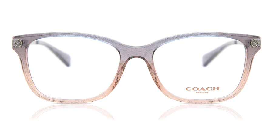 Coach HC6142 5554 Glasses Glittered Transparent Purple | VisionDirect  Australia