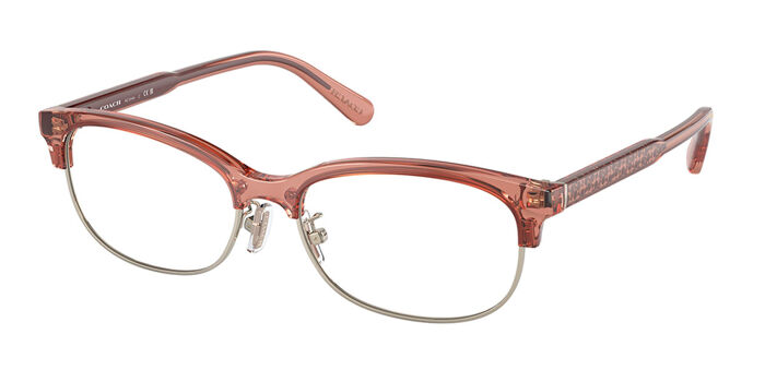 NEW COACH unisex hc5106 round eyeglasses in shiny brown Coach HC5106 Eyeglasses | FREE Shipping - Go-Optic.com  main image 4