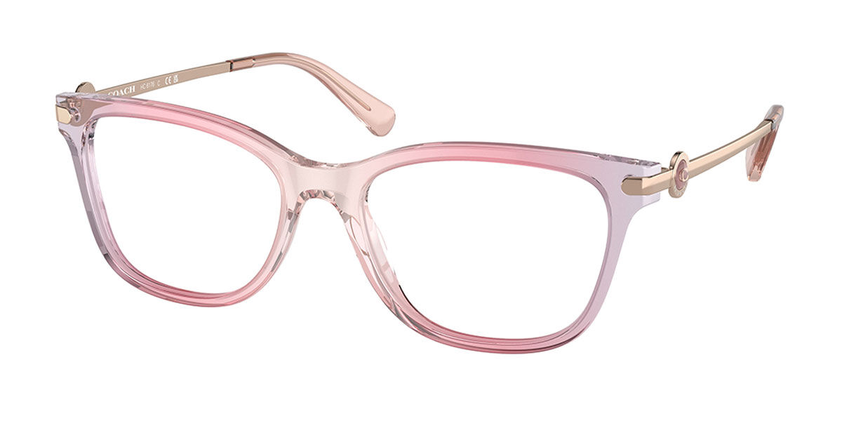 Coach HC6176 5641 Eyeglasses in Transparent Faded Pink ...