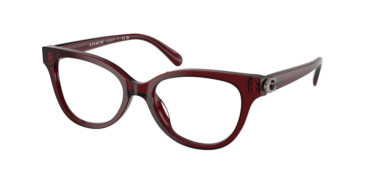 Coach HC6247U 5393 Women's Eyeglasses Burgundy Size 51 (Frame Only) - Blue Light Block Available