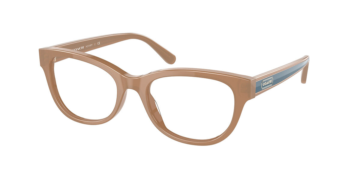 Coach HC6187F Asian Fit 5611 Women's Eyeglasses Brown Size 53 (Frame Only) - Blue Light Block Available