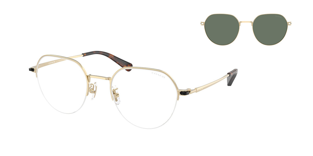 Coach HC7179 CAE81 with Clip-on 90053H 52 Guldiga Glasögon (Endast Båge) Män