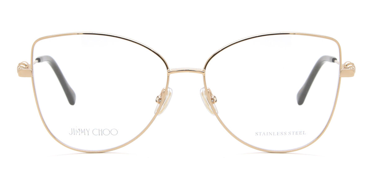 Photos - Glasses & Contact Lenses JIMMY CHOO JC339 2M2 Women's Eyeglasses Gold Size 56 (Frame Onl 