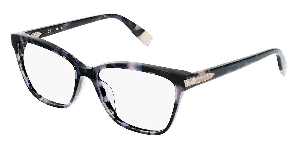 Photos - Glasses & Contact Lenses Furla VFU436 0721 Women's Eyeglasses Tortoiseshell Size 55 (Frame On 