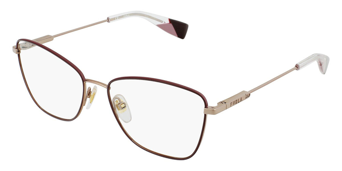 Furla VFU447 0E59 Occhiali da Vista Rose Gold Burgundy | SmartBuyGlasses  Italia