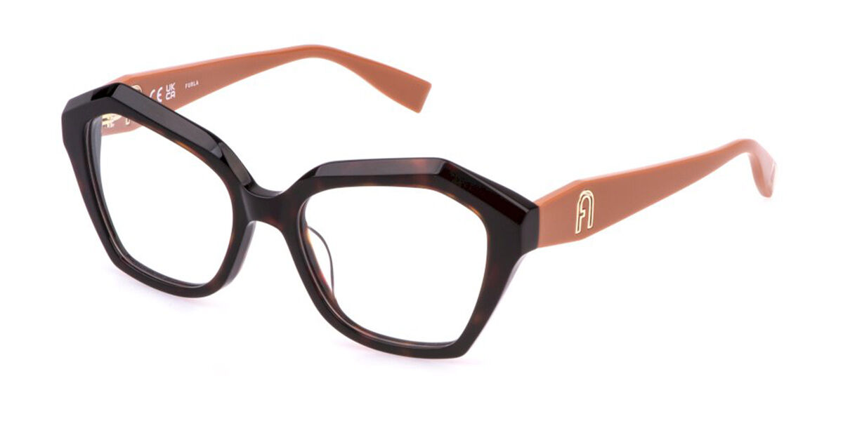 Furla VFU822 0722 53 Sköldpaddemönstradeshell Glasögon (Endast Båge) Män