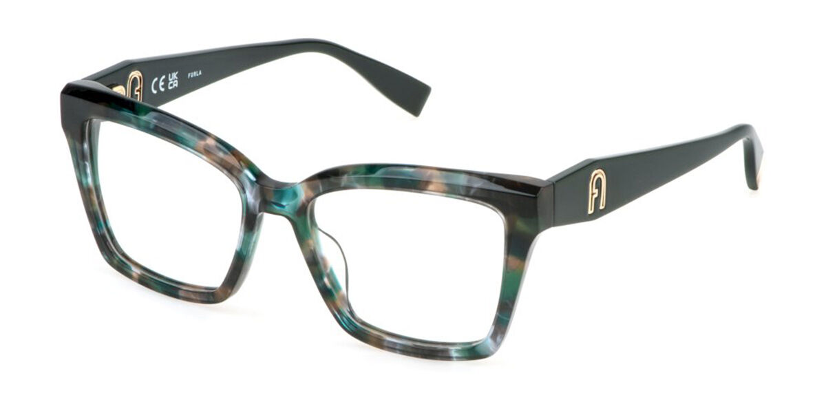 Furla VFU823 06E3 53 Sköldpaddemönstradeshell Glasögon (Endast Båge) Män