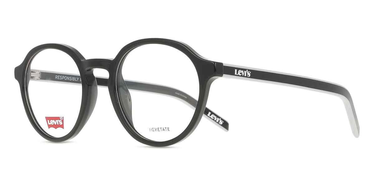 メガネ Levi's Eyeglasses LV1024 807 Black Premium Square Levi's LV 1024 807 | Alensa