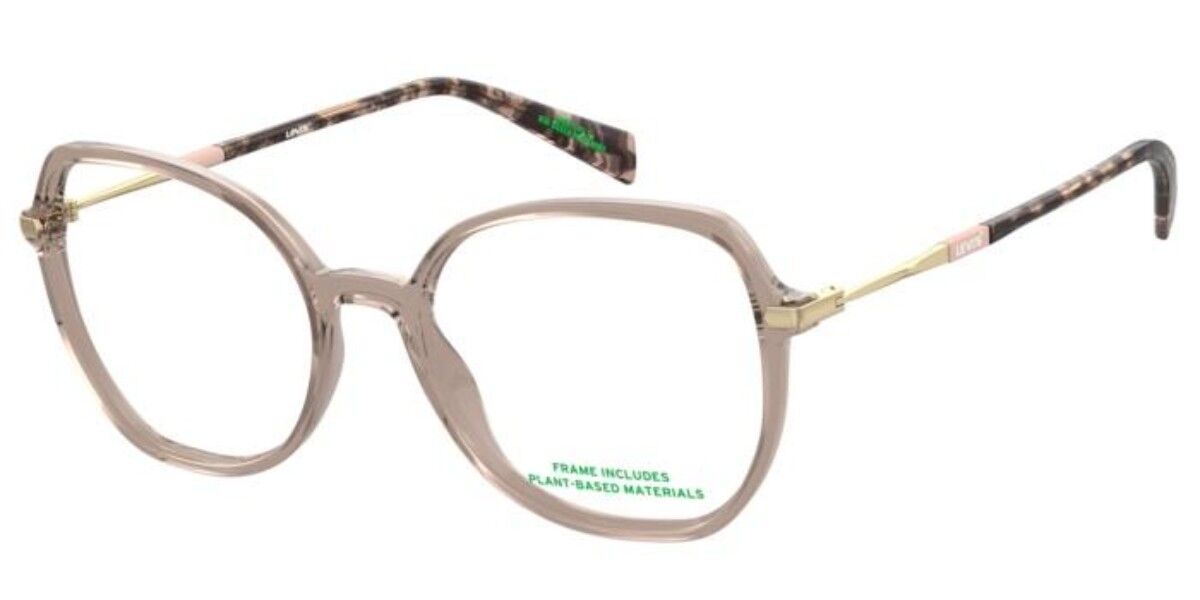 Levi's Lv 1086 Fwm Women's Glasses Pink Size 54 - Free Lenses - Blue Light Block Available In Gold