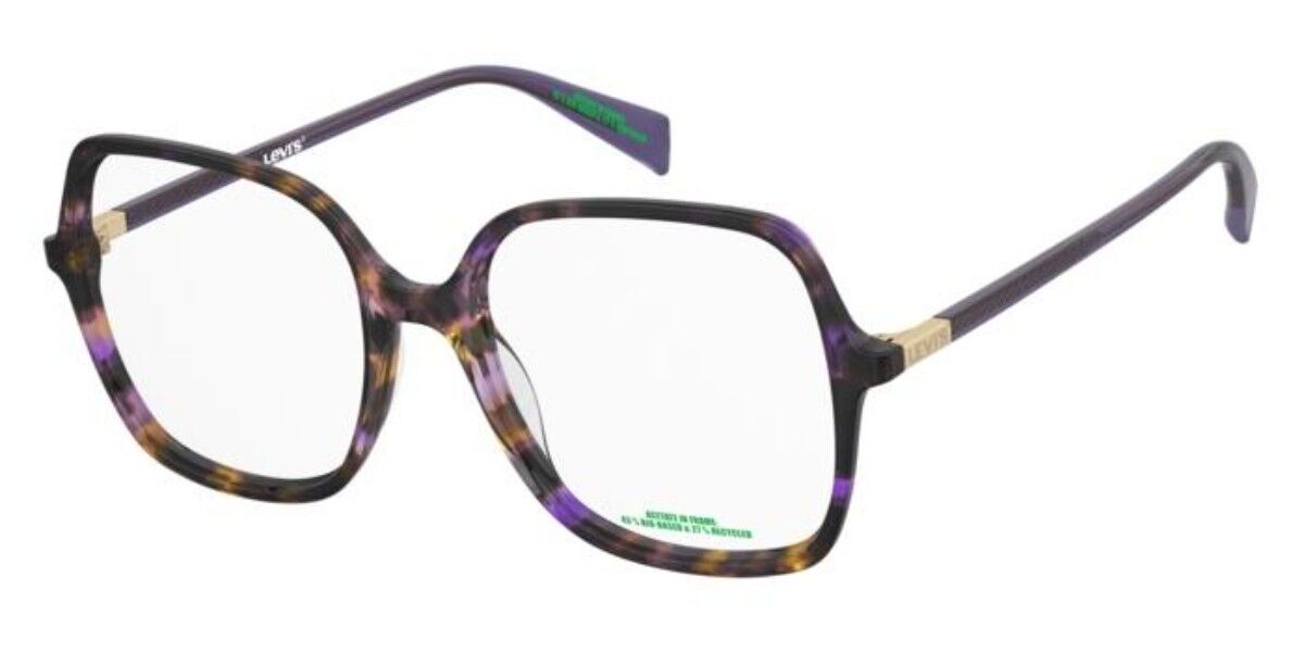 Levi's LV 1107 DEX Square Brown Purple Tortoise Eyeglasses | Vision ...