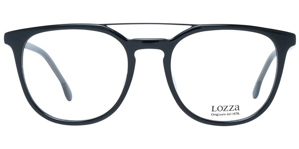 Photos - Glasses & Contact Lenses Lozza VL4201 700Y Men's Eyeglasses Black Size 50  - Blue (Frame Only)