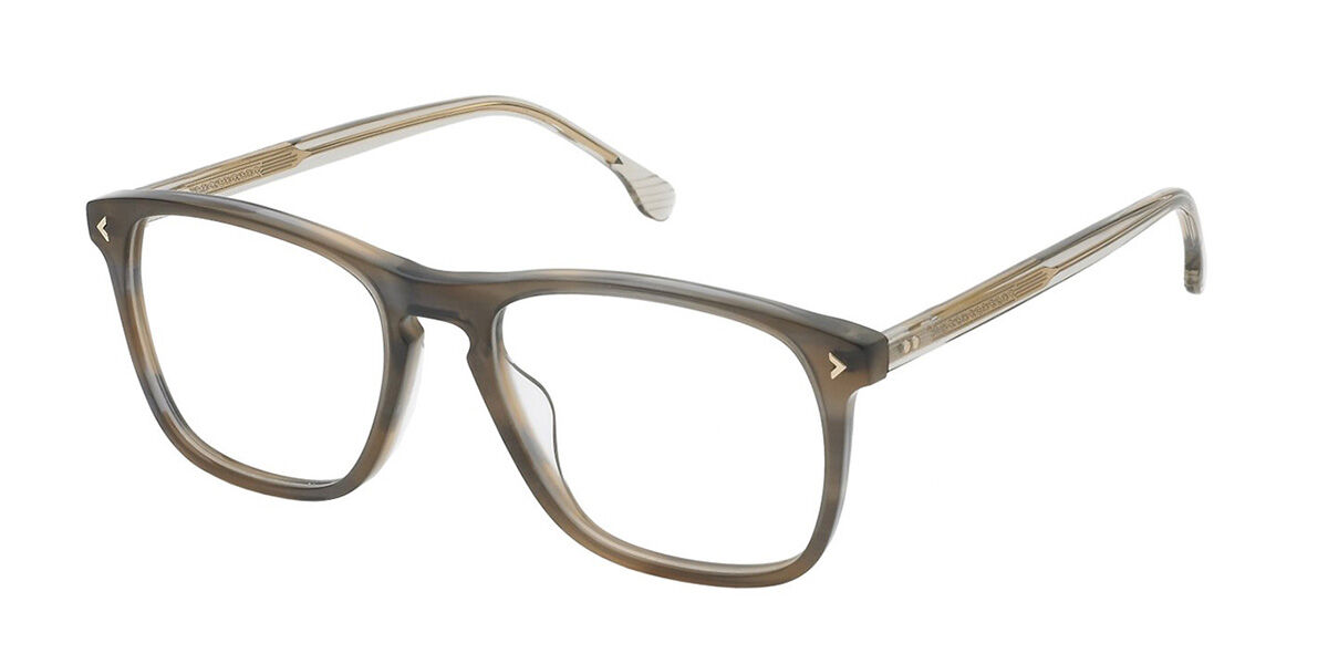 Lozza VL4332 Amalfi 2 0VBQ Men's Eyeglasses Brown Size 54 (Frame Only) - Blue Light Block Available