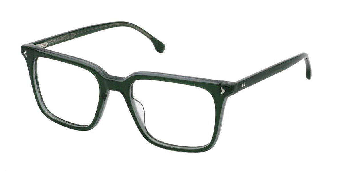 Photos - Glasses & Contact Lenses Lozza VL4345 Amalfi 4 0B45 Men's Eyeglasses Green Size 54  - Blue Light Block Available (Frame Only)