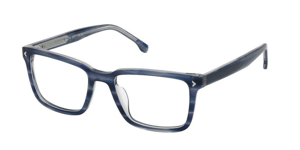 Photos - Glasses & Contact Lenses Lozza VL4349 Ischia 3 0Q66 Men's Eyeglasses Blue Size 54  - Blue Light Block Available (Frame Only)
